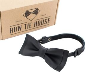 img 1 attached to 🎀 Настоящий кожаный галстук-бабочка от Bow Tie House