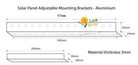 img 3 attached to 🌞 Enhanced Adjustable Solar Panel Mounting Brackets with Folding Tilt Legs for Boat, RV, Roof Off Grid - 22-inch Length
