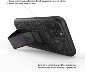 img 1 attached to 📱 adidas iPhone 11 Pro Case - Sports Compatible, Grip-Handle Stand, Iridescent Protective Phone Cover in Black