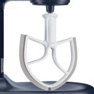 🥣 enhance your mixing experience with the 5qt flex edge beater for kitchenaid bowl-lift stand mixer: 5 quart flat beater paddle replacement attachment with silicone edge bowl scraper logo