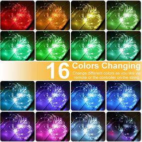 img 3 attached to 🎄 GDEALER 100 LED 16 Colors String Lights: Remote Control Christmas Fairy Lights for Festive Home Decorations, Weddings, and Bedrooms - 33ft Firefly Twinkle Lights