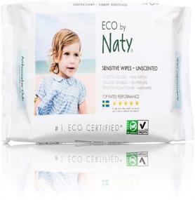 img 1 attached to 🌿 Naty Eco Чувствительные легко без запаха Салфетки - Превосходный коробка из 672 Деликатные салфетки!