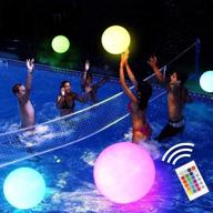 🏖️ 16" led glow beach ball toy: color changing lights for pool & beach parties logo