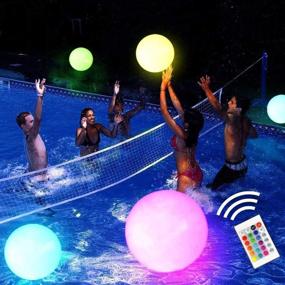 img 4 attached to 🏖️ 16" LED Glow Beach Ball Toy: Color Changing Lights for Pool & Beach Parties