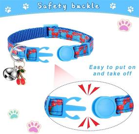 img 1 attached to 🍉 Colorful Adjustable Breakaway Pet Collar with Bell - Summer Fruit Patterns for a Stylish Kitty Cat Look!