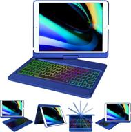 🔤 ipad 8th generation keyboard case – 10 color backlit, 360 rotatable – bt 5.0 keyboard for ipad 7th/8th generation логотип