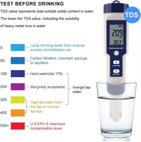 img 1 attached to AUNMAS Portable Function Salinity Temperature