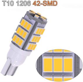 img 1 attached to 🔆 YITAMOTOR 921 RV Interior LED Light Bulbs: 20-Pack Warm White 42-SMD Super Bright Replacement for RV Car Dome Map Door License Plate Trailer Backup Reverse Lights - T10 912 194 LED Camper Lights