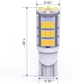 img 3 attached to 🔆 YITAMOTOR 921 RV Interior LED Light Bulbs: 20-Pack Warm White 42-SMD Super Bright Replacement for RV Car Dome Map Door License Plate Trailer Backup Reverse Lights - T10 912 194 LED Camper Lights