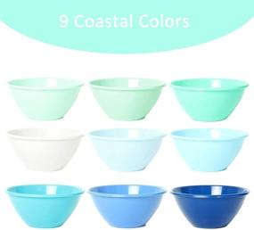 img 2 attached to Youngever Plastic Cereal Coastal Colors - Vibrant and Durable Cereal Storage Containers