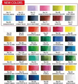 img 2 attached to 🎨 Kuretake GANSAI TAMBI 48 Colors Set with 3 WATER BRUSH Pens - Handcrafted, Professional-Quality Pigment Inks Ideal for Artists and Crafters - Display Brilliance on Dark Papers - Flexible Brush Tip - Made in Japan