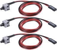 💡 convenient 2 pin pc power cable: warmstor 3 pack on/off push button switch for atx computer logo