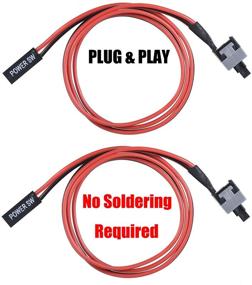 img 2 attached to 💡 Convenient 2 Pin PC Power Cable: Warmstor 3 Pack On/Off Push Button Switch for ATX Computer