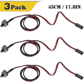 img 3 attached to 💡 Convenient 2 Pin PC Power Cable: Warmstor 3 Pack On/Off Push Button Switch for ATX Computer