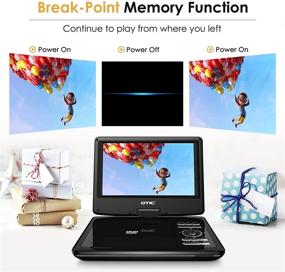 img 1 attached to OTIC10.6'' Bluetooth Portable DVD Player: High-Quality Swivel Screen, Long Battery Life, Headrest Mount, Remote Control, Region Free, and More!