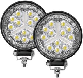 img 4 attached to 🚜 Zmoon 4.5'' Round LED Offroad Lights 2PCS 4500LM Spot & Flood Light Bar - High-Performance LED Fog Lights for Tractor, Boats, Jeep, ATV, Truck, UTV, Trailer, SUV