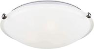 💡 get a brilliant glow with sea gull lighting 7543502-962 two light ceiling flush mount in brushed nickel логотип