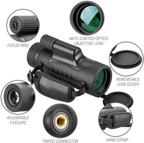img 3 attached to 🔭 Premium 8x42 Monocular Telescope: Waterproof, Compact & Shockproof - Ideal for Bird Watching, Hunting, Camping, Hiking and Wildlife Observation