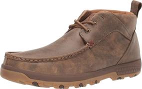 img 1 attached to 👞 Enhanced CellStretch Comfort: Twisted Lace Up Chukka Driving Men's Shoes - Ideal for Loafers & Slip-Ons