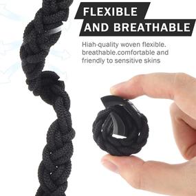 img 3 attached to Comfortable and Breathable Braided Elastic Strap for Fitbit Charge 2 - Perfect Replacement Wristband for Women and Men