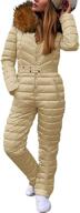 👩 cicy bell women's onesies ski suits - winter outdoor sports jumpsuit with fur collar, waterproof and windproof coat, hooded snowsuit логотип