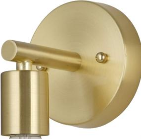 img 2 attached to 🔆 Rivet Modern Wall Sconce with Bulb, 9.13"H, Satin Brass - Amazon Brand