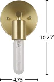 img 1 attached to 🔆 Rivet Modern Wall Sconce with Bulb, 9.13"H, Satin Brass - Amazon Brand