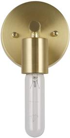 img 4 attached to 🔆 Rivet Modern Wall Sconce with Bulb, 9.13"H, Satin Brass - Amazon Brand