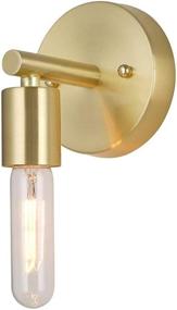 img 3 attached to 🔆 Rivet Modern Wall Sconce with Bulb, 9.13"H, Satin Brass - Amazon Brand