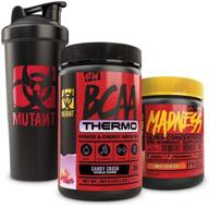 🍹 mutant bcaa thermo + madness + shaker cup bundle – keto friendly, vegan pre-workout energy support – includes 1l shaker cup – candy crush and sweet iced tea flavors logo