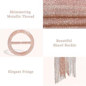 img 1 attached to 🌟 Enhance Your Evening Look with Vimate Glittering Metallic Evening Dresses and Women's Accessories for Scarves & Wraps