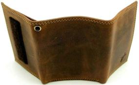 img 4 attached to Bikers Rustic Trifold Wallet Texture Men's Accessories for Wallets, Card Cases & Money Organizers