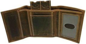 img 3 attached to Bikers Rustic Trifold Wallet Texture Men's Accessories for Wallets, Card Cases & Money Organizers