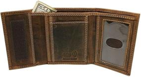 img 2 attached to Bikers Rustic Trifold Wallet Texture Men's Accessories for Wallets, Card Cases & Money Organizers