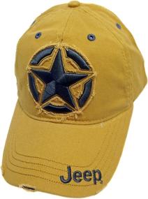 img 2 attached to 🚙 Vintage Jeep Distressed 3D Star Cap: A Stylish Headgear for Jeep Enthusiasts