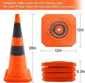 img 3 attached to 🚧 Reflective Collapsible Traffic Purpose Cone by WHDZ