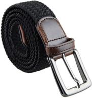 👔 braided stretch leather elastic men's belt accessories by moonsix logo