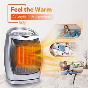 img 2 attached to Oscillating Portable Electric Thermostat Protection Heating, Cooling & Air Quality