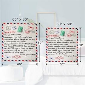 img 3 attached to 🌟 Sentimental Quilted Fleece Blanket: A Heartwarming Gift for Daughter from Mom on Birthday or Graduation - Inspire, Encourage, and Warm Her Heart (Mom, 50"x60")