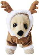 🎅 nacoco pet costumes dog christmas suit: elk santa costume for puppy dog teddy - made of soft polar fleece logo
