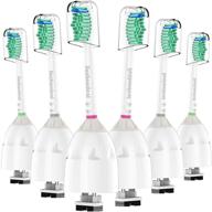 jiuzhoudeal 6 pack replacement toothbrush brush heads compatible with 🪥 phillips sonicare hx7022 electric toothbrush – e-series, essence, elite, advance, cleancare logo