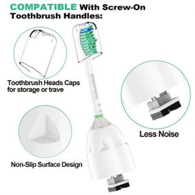 img 3 attached to Jiuzhoudeal 6 Pack Replacement Toothbrush Brush Heads Compatible with 🪥 Phillips Sonicare HX7022 Electric Toothbrush – E-Series, Essence, Elite, Advance, CleanCare