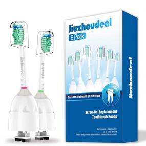 img 1 attached to Jiuzhoudeal 6 Пакет заменяемых насадок для зубных щеток, совместимых с электрической зубной щеткой Phillips Sonicare HX7022 - серии E, Essence, Elite, Advance, CleanCare.