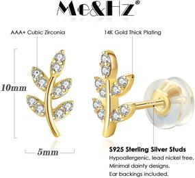 img 3 attached to Sterling Zirconia Earrings Hypoallergenic Sensitive