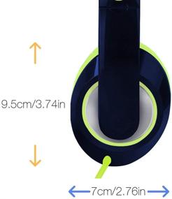 img 2 attached to Rockpapa Comfort Adjustable Over Ear Headphones Earphones With Microphone In-Line Volume For Adults Kids Childs Teens Headphones