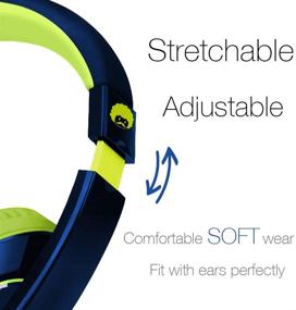 img 3 attached to Rockpapa Comfort Adjustable Over Ear Headphones Earphones With Microphone In-Line Volume For Adults Kids Childs Teens Headphones