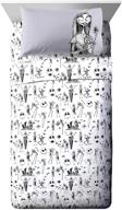 🎃 disney nightmare before christmas gothic romance twin sheet set - super soft 3-piece bedding featuring jack skellington & sally - official disney product logo