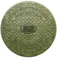 🚽 green 24 inch diameter jackel septic tank riser cover logo