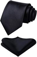 👔 men's hisdern classic necktie with pocket square - stylish accessories for ties, cummerbunds & pocket squares logo