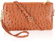 convertible vegan leather wallet clutch women's handbags & wallets and wristlets logo